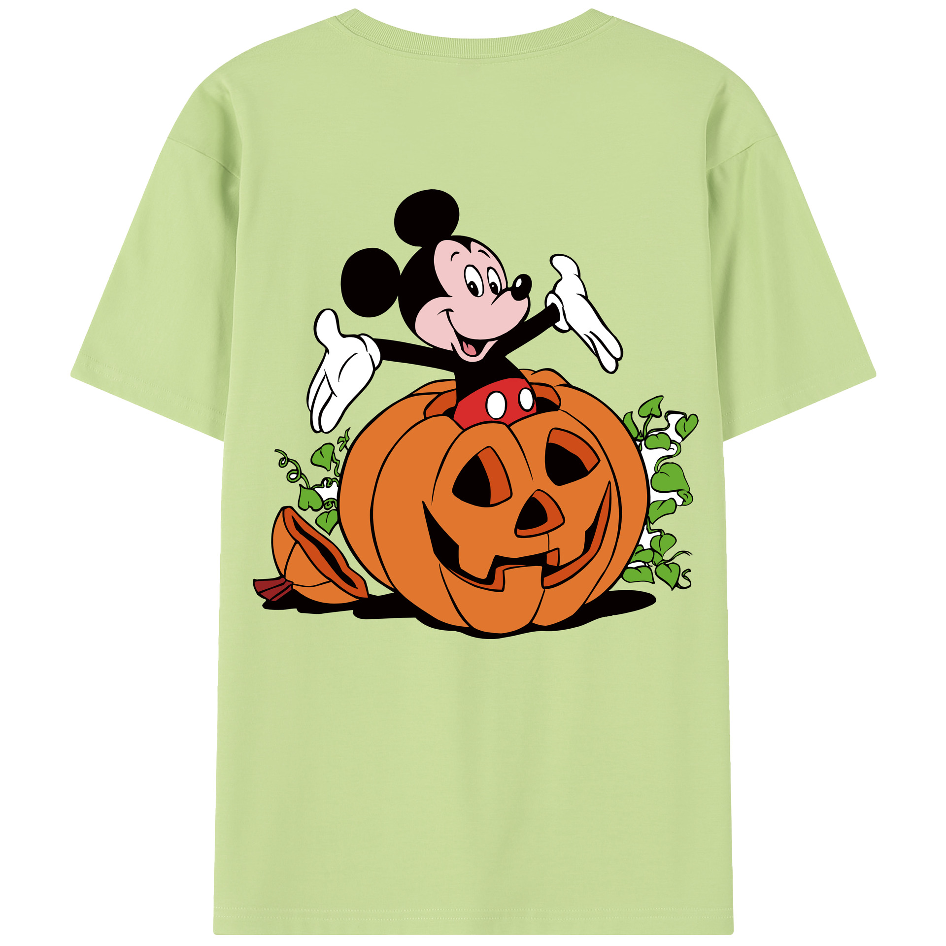 （画像用） ミッキーマウス Mickey Mouse 綿100％半袖Tシャツ（背面プリント）
